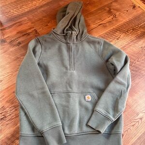 Carhartt Olive Half-Zip Hoodie